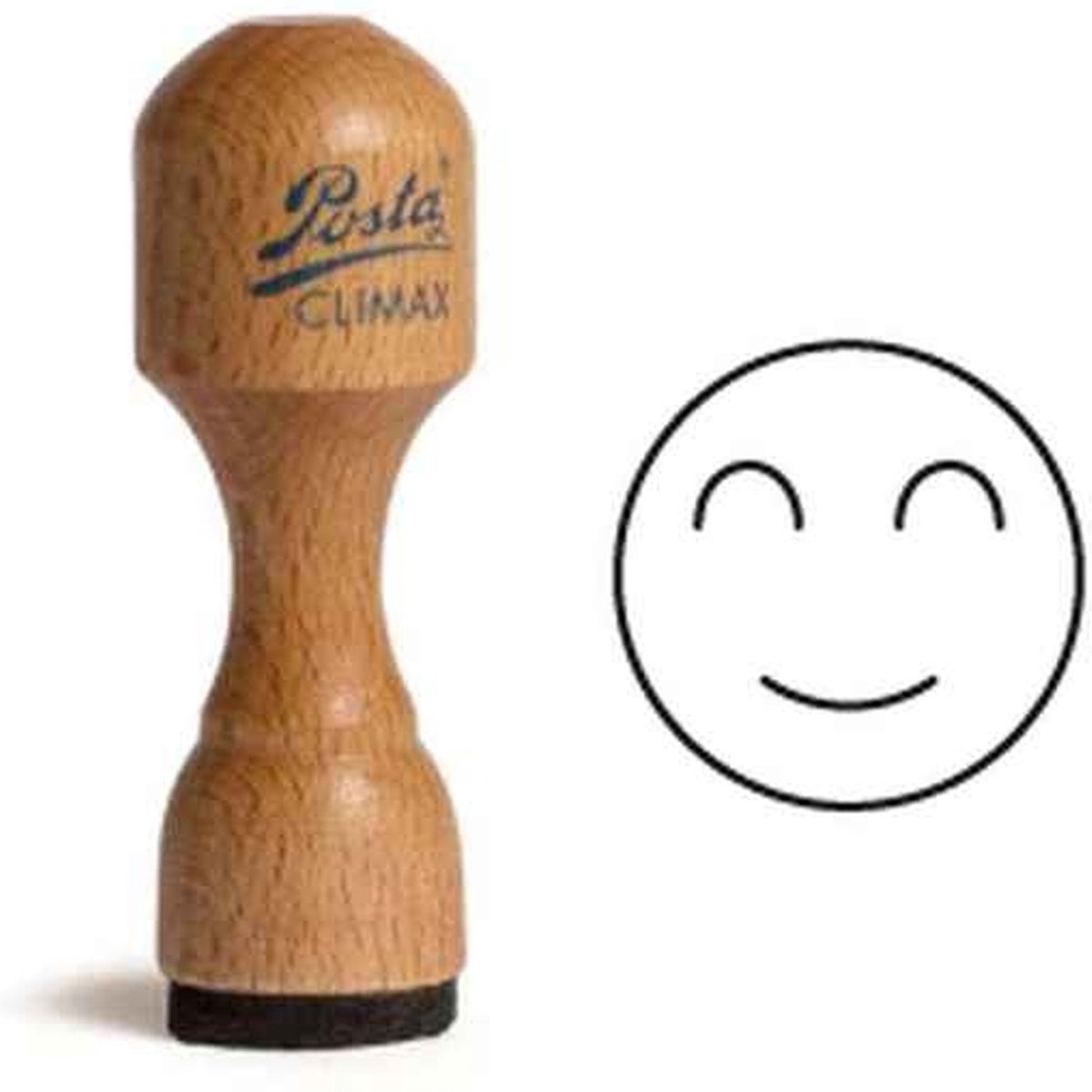 POSTA Prêt à stamper | Smiley-stempel | 18MM | bescheiden glimlach1